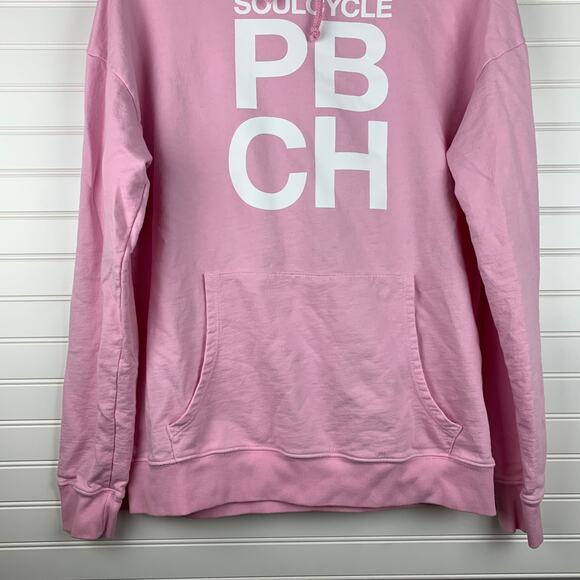 SoulCycle Palm Beach Light Pink Graphic Lounge Pullover Hoodie Medium - Picture 7 of 11